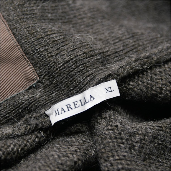 MARELLA Alpaca Wool Blend Box-Cut Coat Jacket Cardigan Snap Closure - Picture 5 of 9